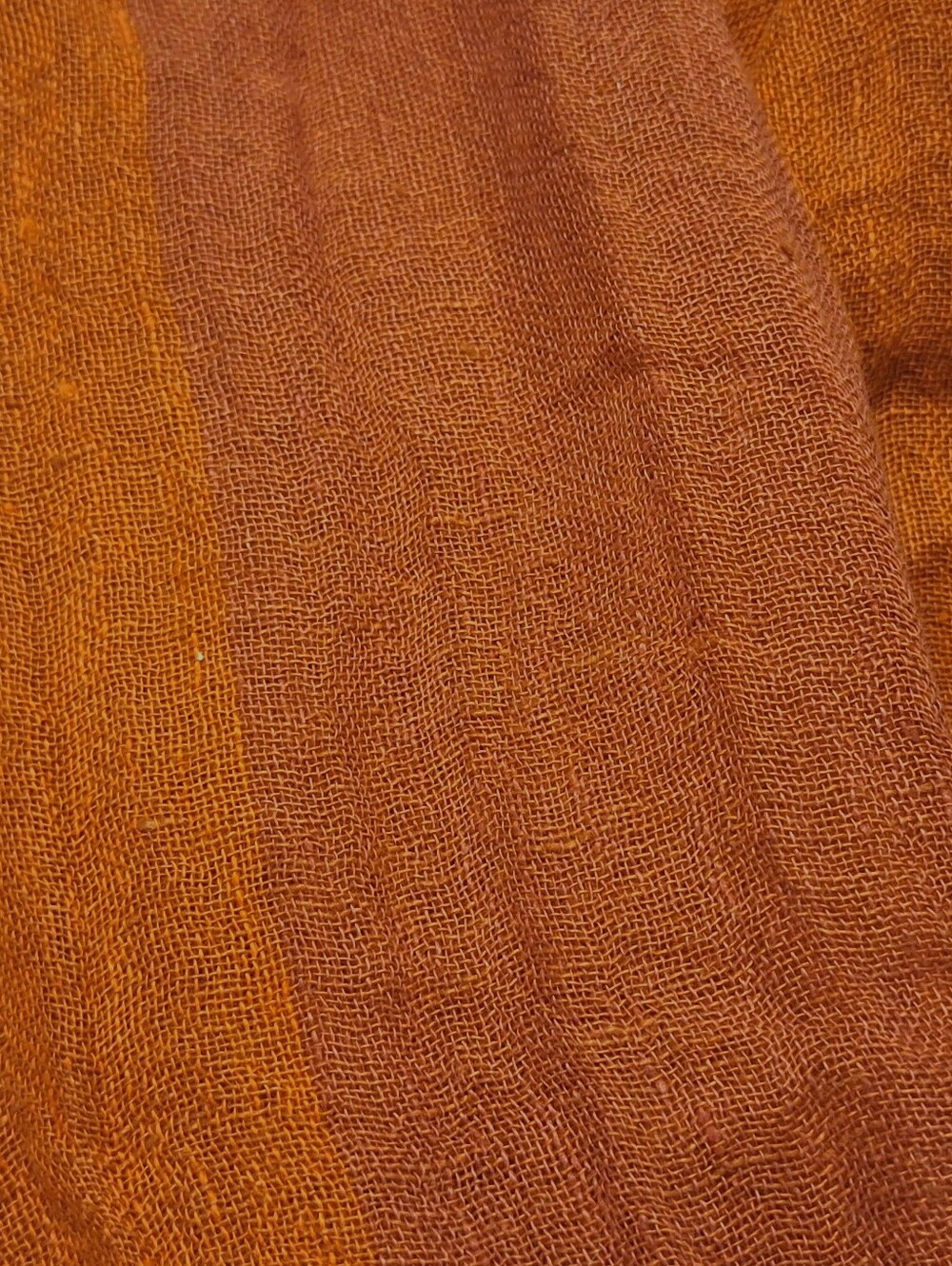 Red & Rust Linen Scarf - Picture 12 of 12